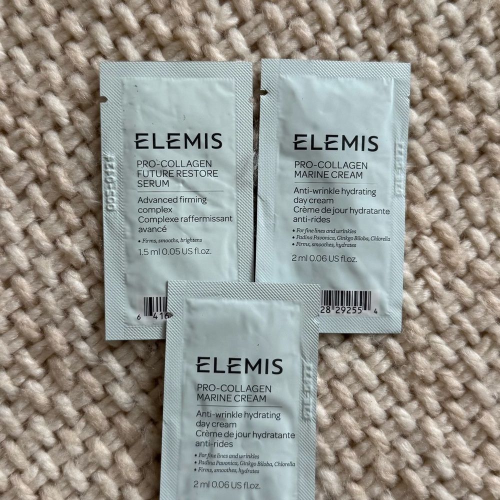 5/25✨pro collagen marine cream anti wrinkle day cream Elemis 3 samples